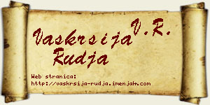 Vaskrsija Rudja vizit kartica